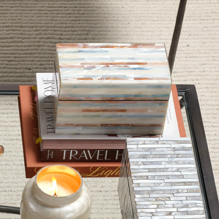 Roosevelt Mother of Pearl Decorative Box, Small - AmericanHomeFurniture