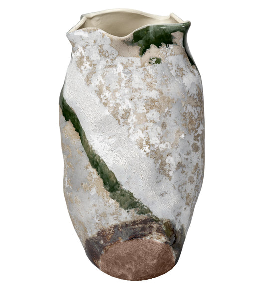 Jamie Young Sandcastle Ceramic Decorative Vase, Large VASES, JARS, + BOTTLES