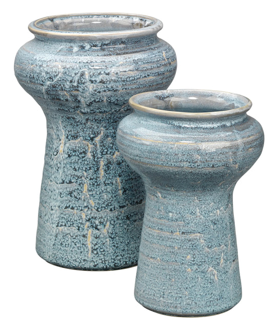 Jamie Young Snorkel Ceramic Decorative Set of 2 Vases VASES, JARS, + BOTTLES