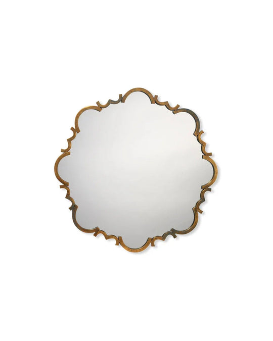 Jamie Young Saint Albans Steel Wall Mirror, Antique Brass WALL MIRRORS