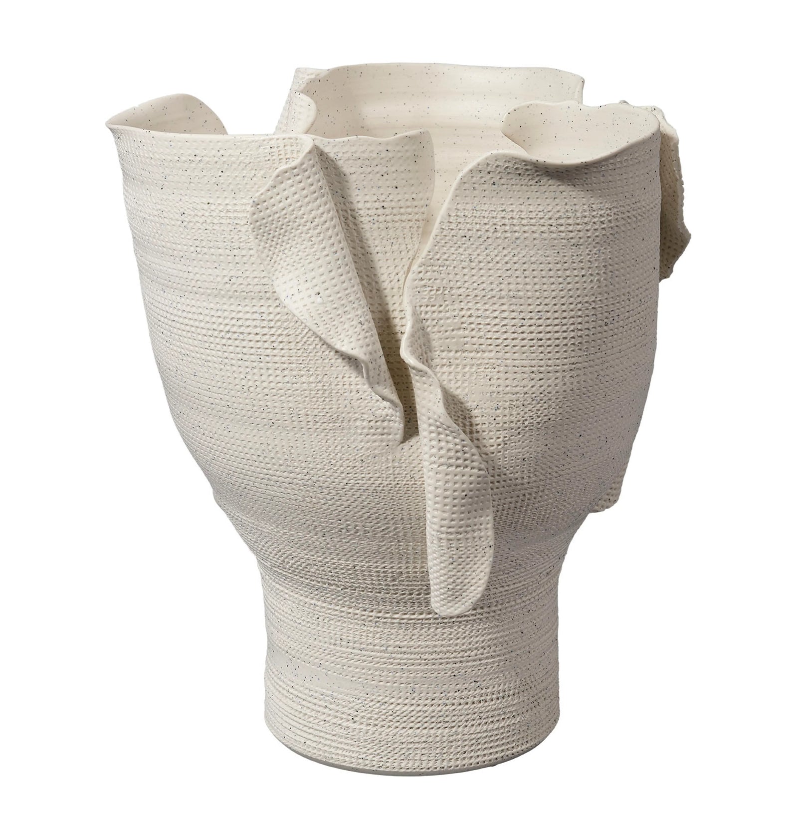 Jamie Young Torn Wide Porcelain Decorative Vessel VASES, JARS, + BOTTLES