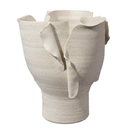 Jamie Young Torn Wide Porcelain Decorative Vessel VASES, JARS, + BOTTLES