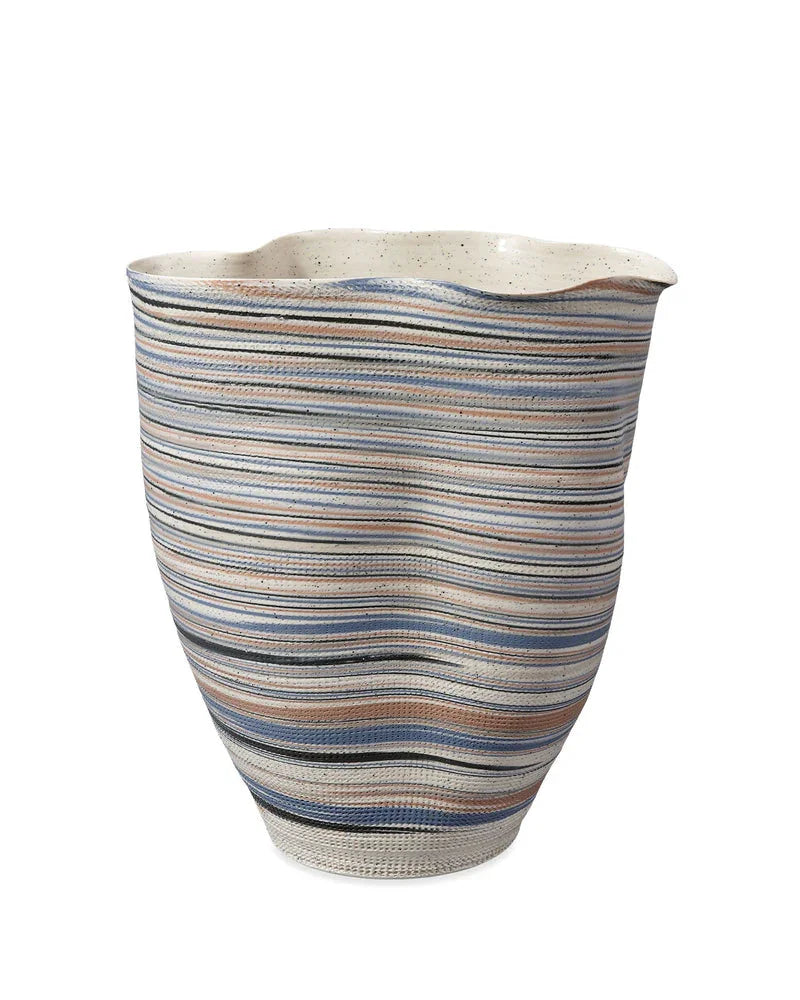 Jamie Young Undulation Porcelain Decorative Vase VASES, JARS, + BOTTLES