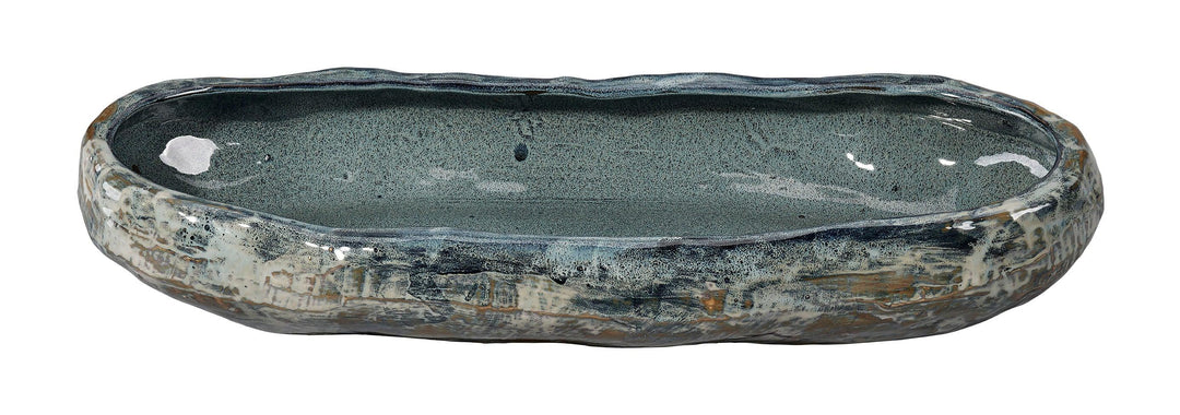 Unearthed Oval Ceramic Decorative Bowl - AmericanHomeFurniture