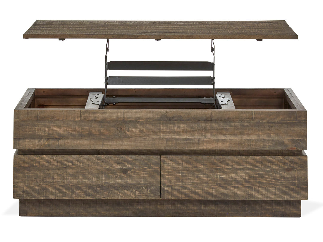 Baisden Tobacco Lift Top Storage Cocktail Table With Casters - T5194-50