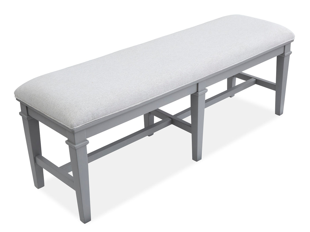 Charleston Harbor Gray Grey Upholstered Bench - D5611-68GY