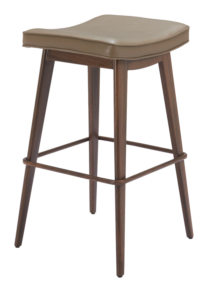 Divat Barstool (Set of 2) Taupe & Walnut - AmericanHomeFurniture