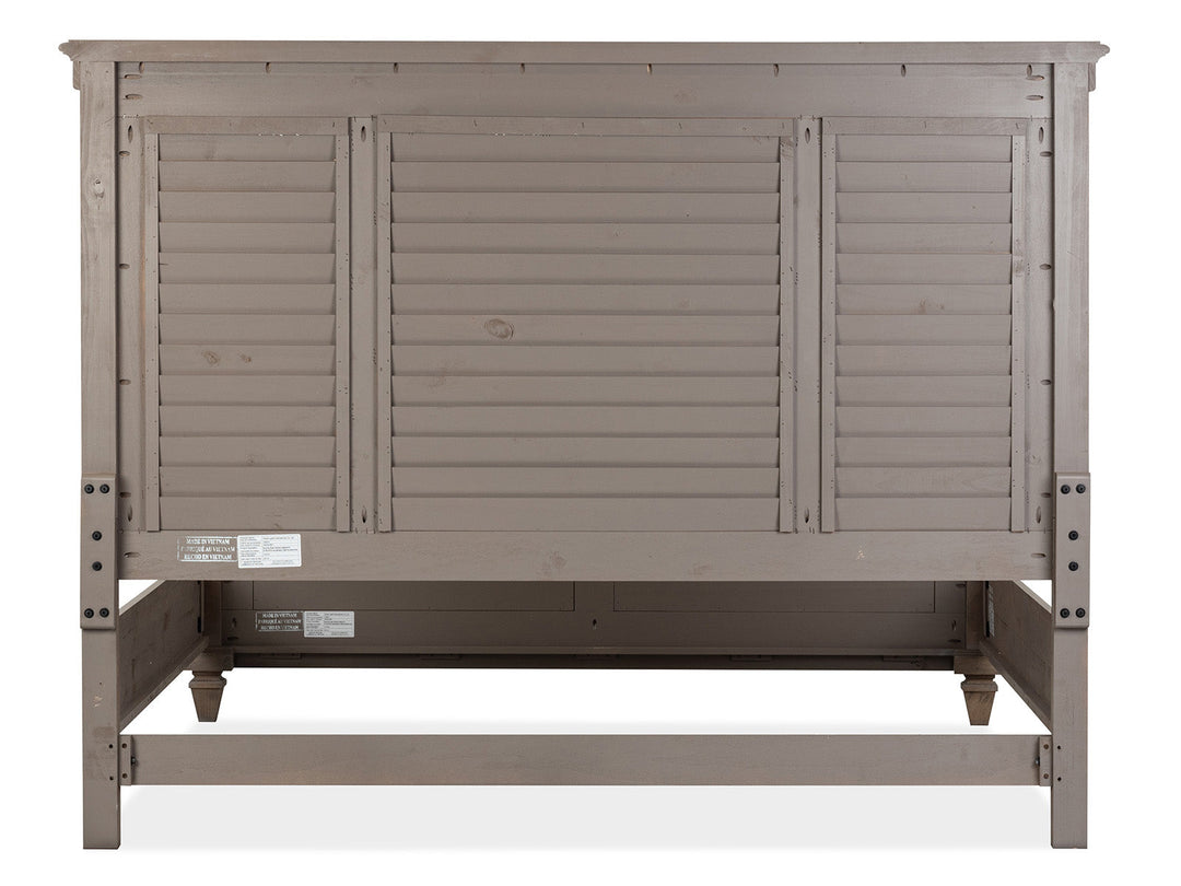 Lancaster Dovetail Grey Shutter Panel Bed