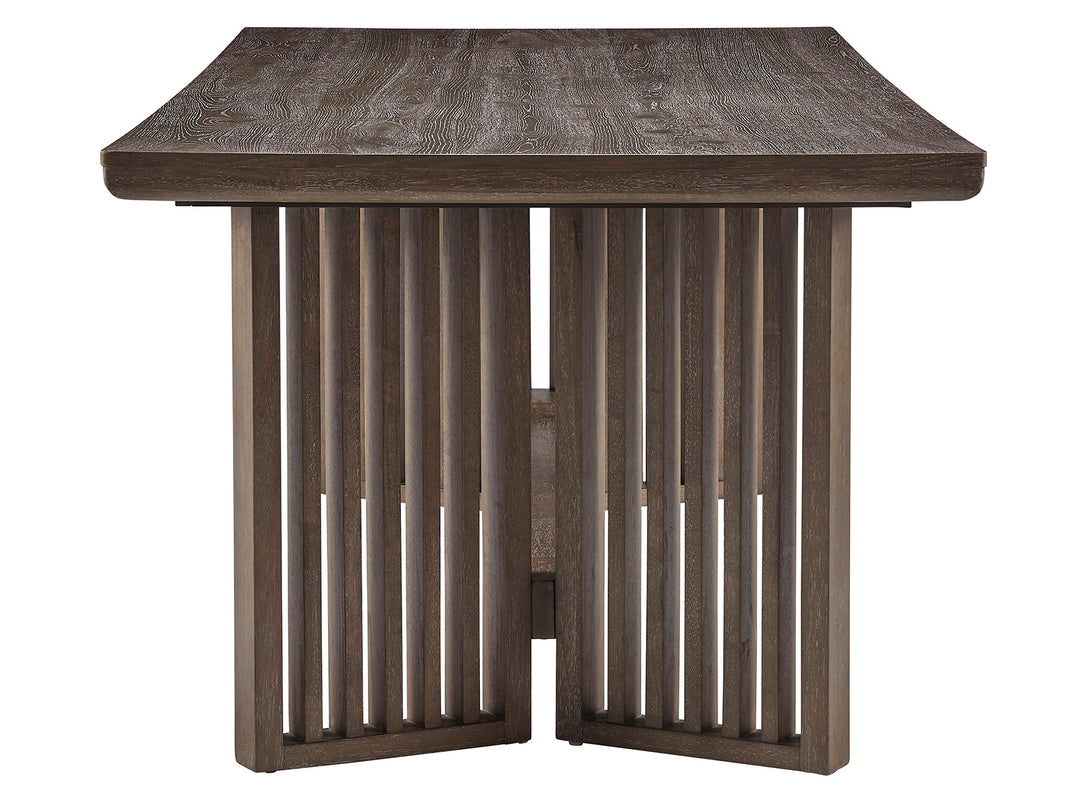 Kavanaugh Weathered Kona Brown Trestle Dining Table - D5612-21