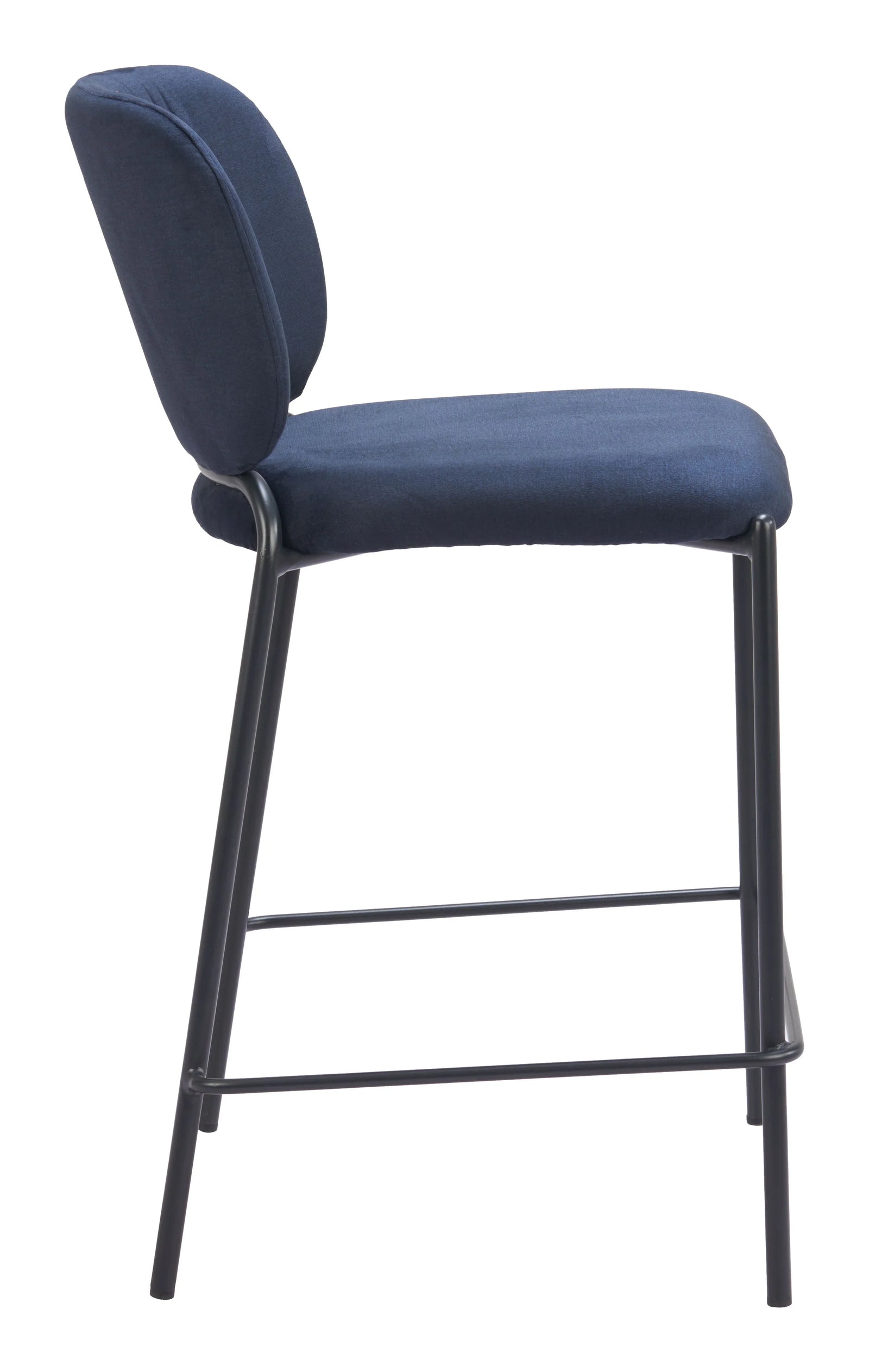Zuo Plat Counter Stool (Set of 2) Blue BAR STOOLS + COUNTER STOOLS
