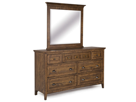 Bay Creek Toasted Nutmeg Drawer Dresser With Landscape Mirror - B4398-2040