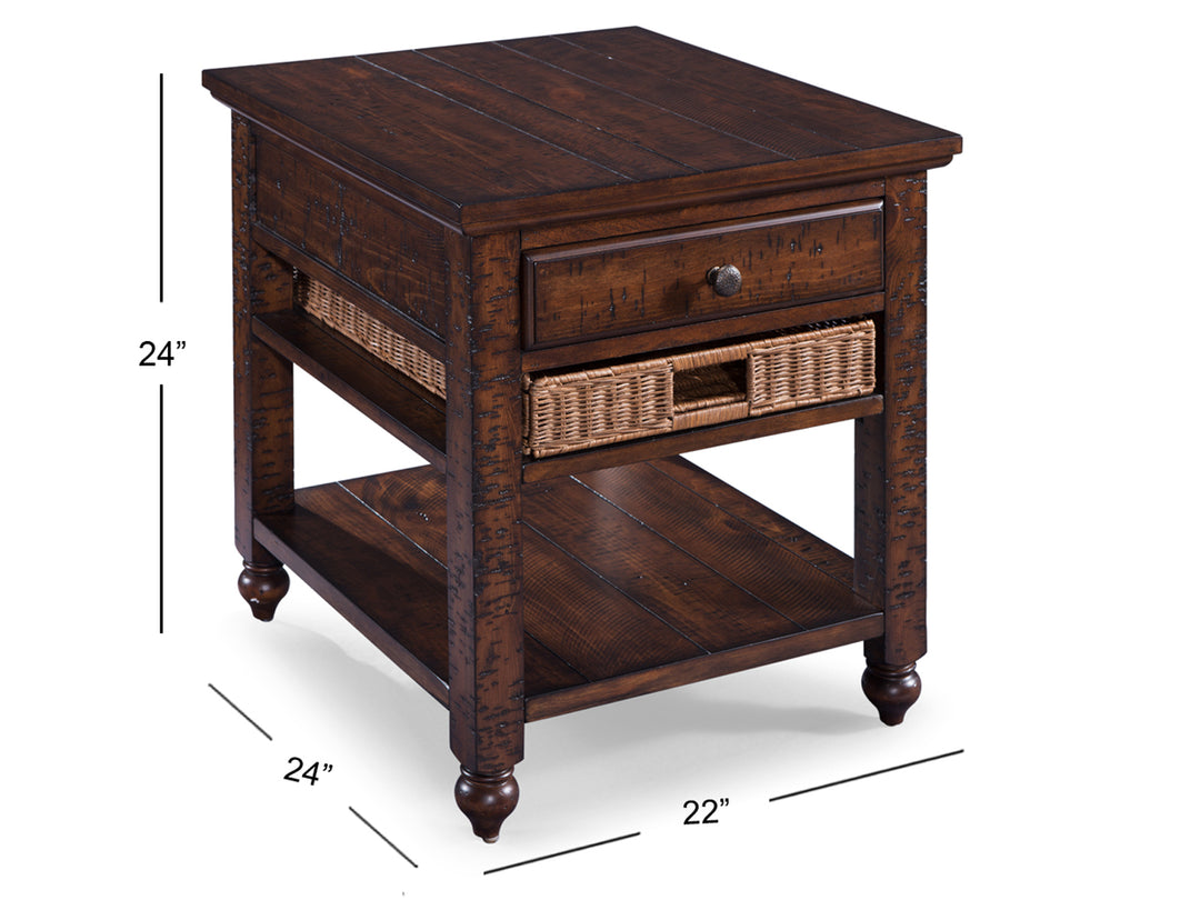 Cottage Lane Coffee Rectangular End Table - T3521-03
