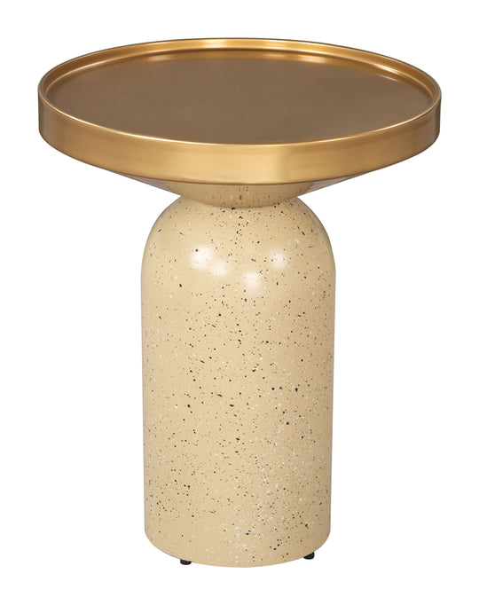 Cendre Side Table Gold & Beige - 110145