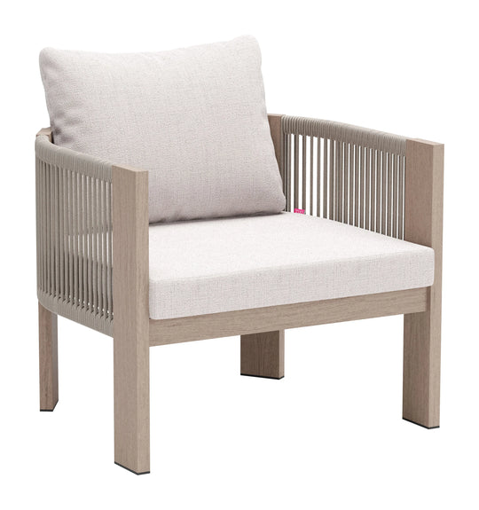 Zuo Rebel Accent Chair Beige OUTDOOR CHAISE LOUNGES