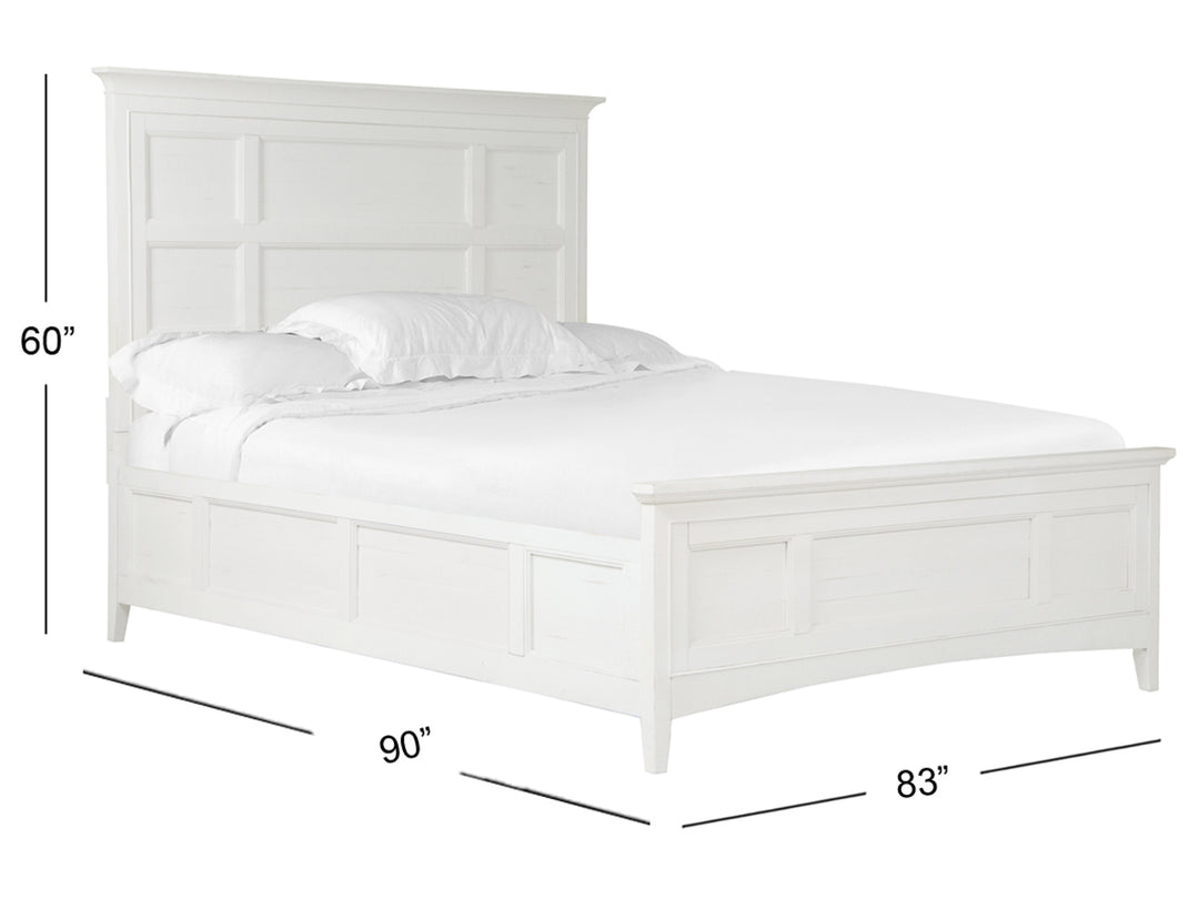 Heron Cove Chalk White And Dovetail Grey California King Panel Bed - B4400-74
