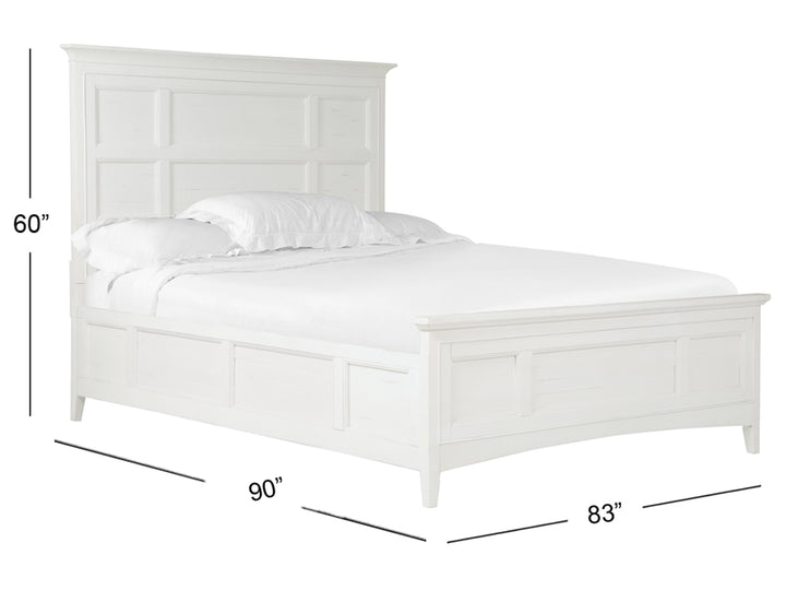 Heron Cove Chalk White And Dovetail Grey California King Panel Bed - B4400-74
