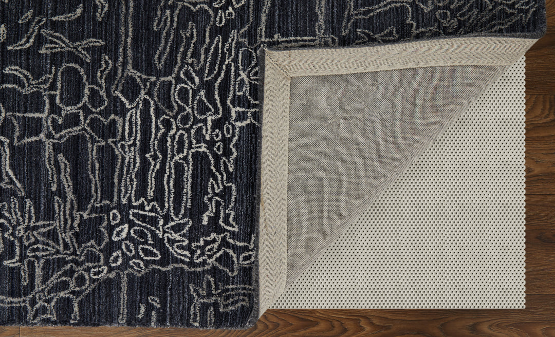 Rectangle/4' x 6'/Navy/Ivory