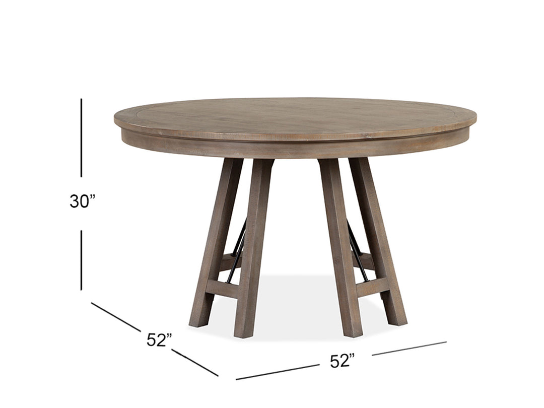 Paxton Place Dovetail Grey 52" Round Dining Table - D4805-27