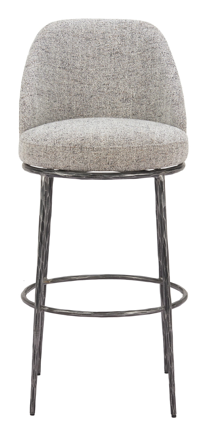 Nordhavn Swivel Barstool Gray - AmericanHomeFurniture
