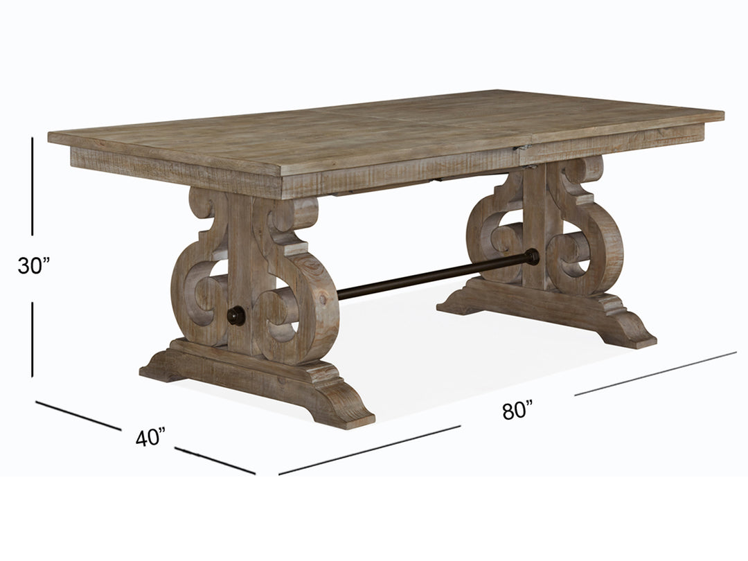 Tinley Park Dove Tail Grey Extendable Rectangular Dining Table - D4646-20