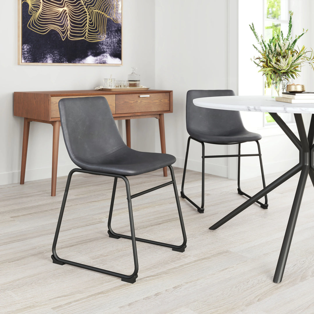 Smart Dining Chair (Set of 2) Charcoal - AmericanHomeFurniture