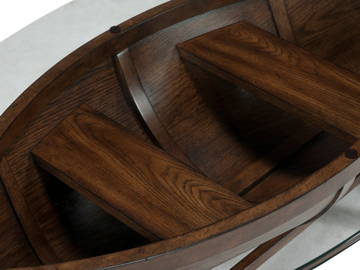 Beaufort Dark Oak Oval Cocktail Table - T2214-47