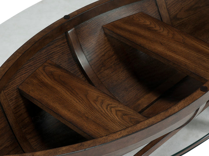 Beaufort Dark Oak Oval Cocktail Table - T2214-47
