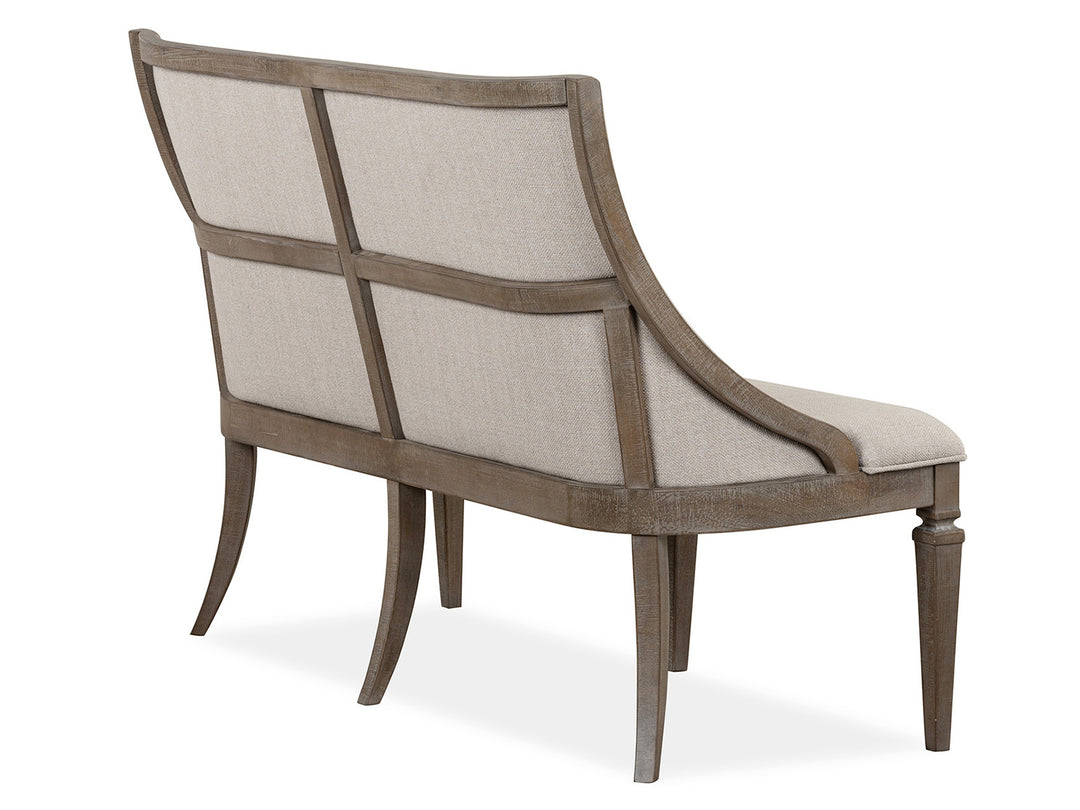 Lancaster Dovetail Grey Upholstered Bench - D4352-78