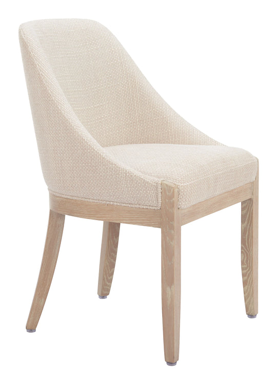 Zuo Calmo Dining Chair Beige - Set of 2 DINING CHAIRS