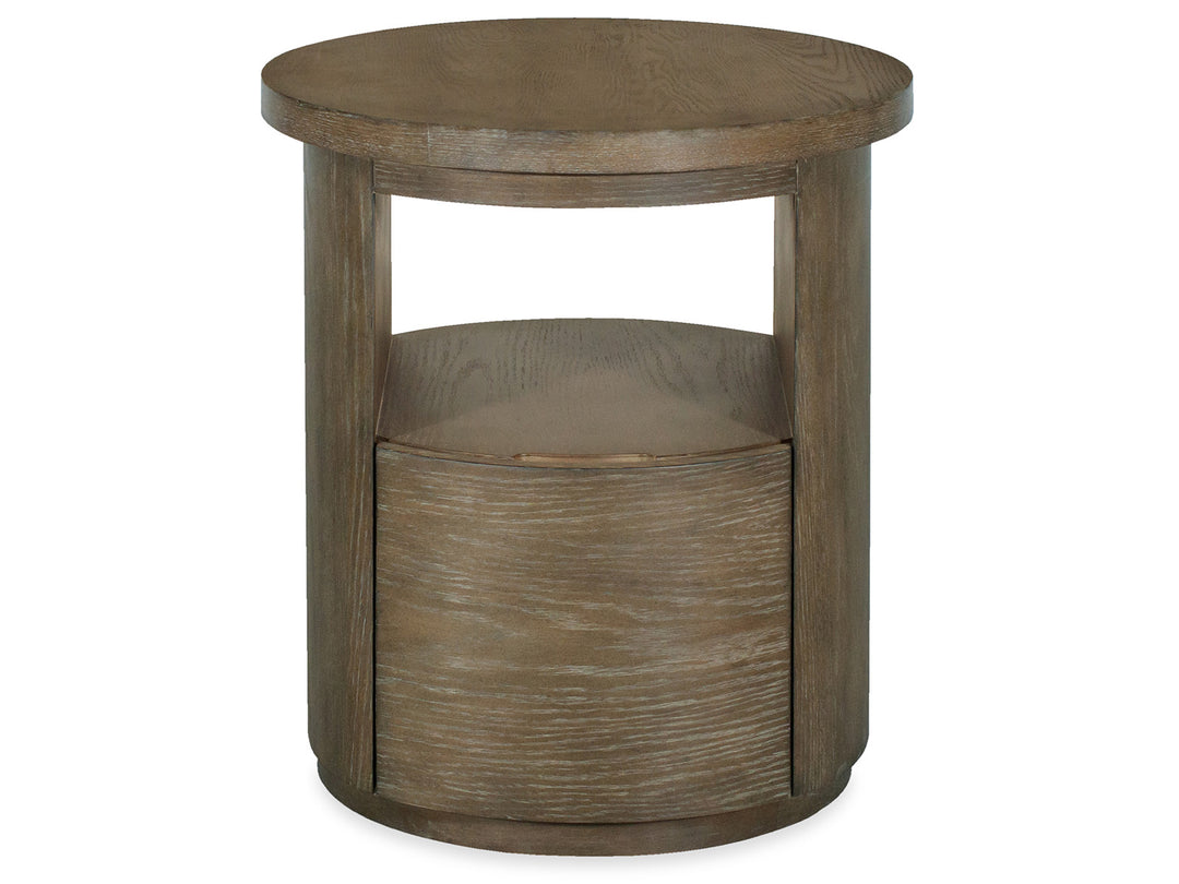 Bosley Lt. Brown Porpoise Round End Table - T5693-05