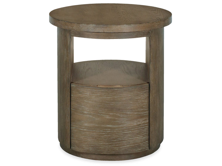 Bosley Lt. Brown Porpoise Round End Table - T5693-05