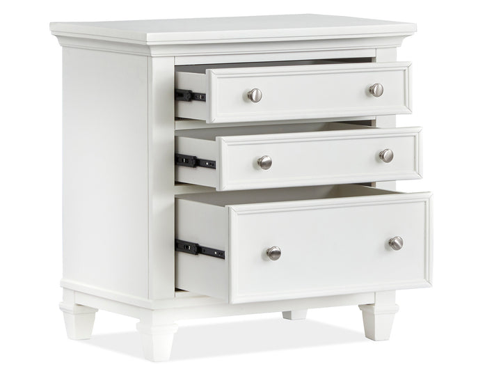 Charleston White Dove White Drawer Nightstand - B5611-01WH