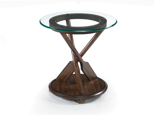 Beaufort Dark Oak Round End Table - T2214-05