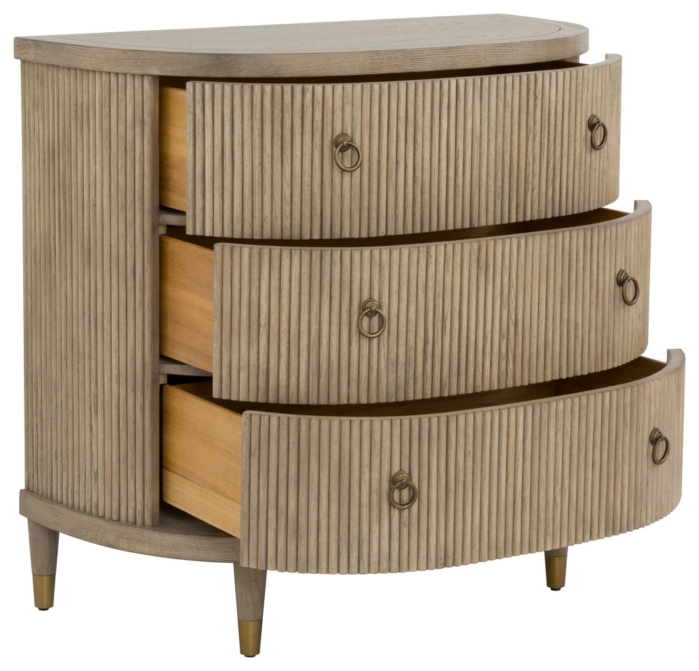 American Home Furniture Fairfield Chair Everett Three Drawer Demilune Chest