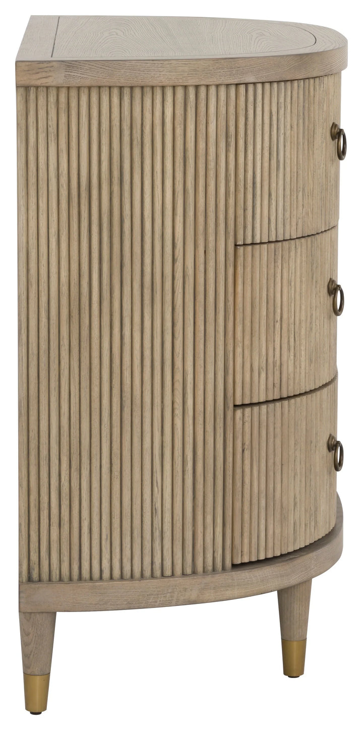 American Home Furniture Fairfield Chair Everett Three Drawer Demilune Chest