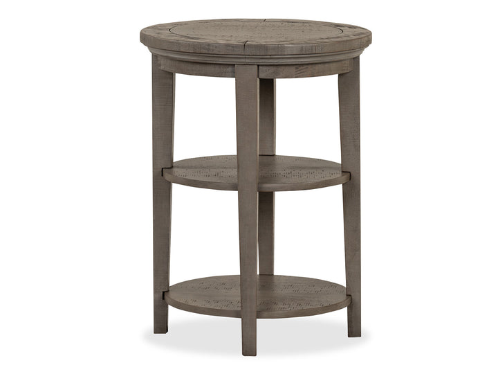 Paxton Place Dovetail Grey Round Accent End Table - T4805-35
