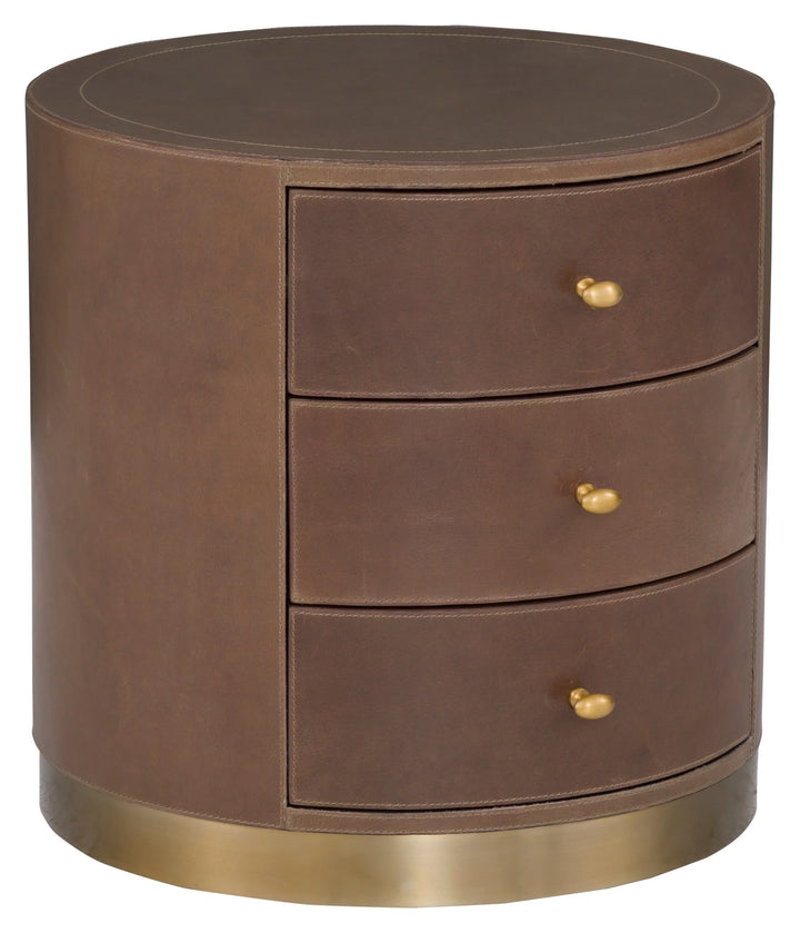 American Home Furniture Fairfield Chair Dimitri Three Drawer Round End Table