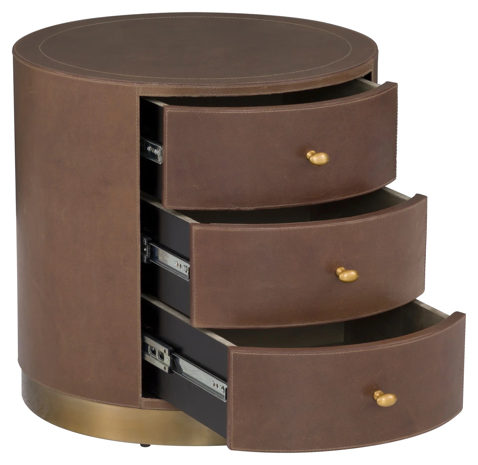 American Home Furniture Fairfield Chair Dimitri Three Drawer Round End Table
