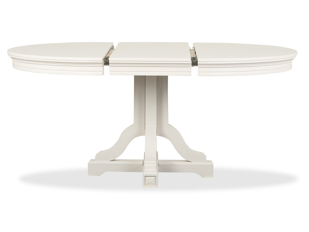 Willowbrook Egg Shell White Extendable 48" Round Dining Table - D5324-25