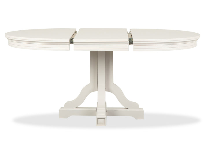 Willowbrook Egg Shell White Extendable 48" Round Dining Table - D5324-25