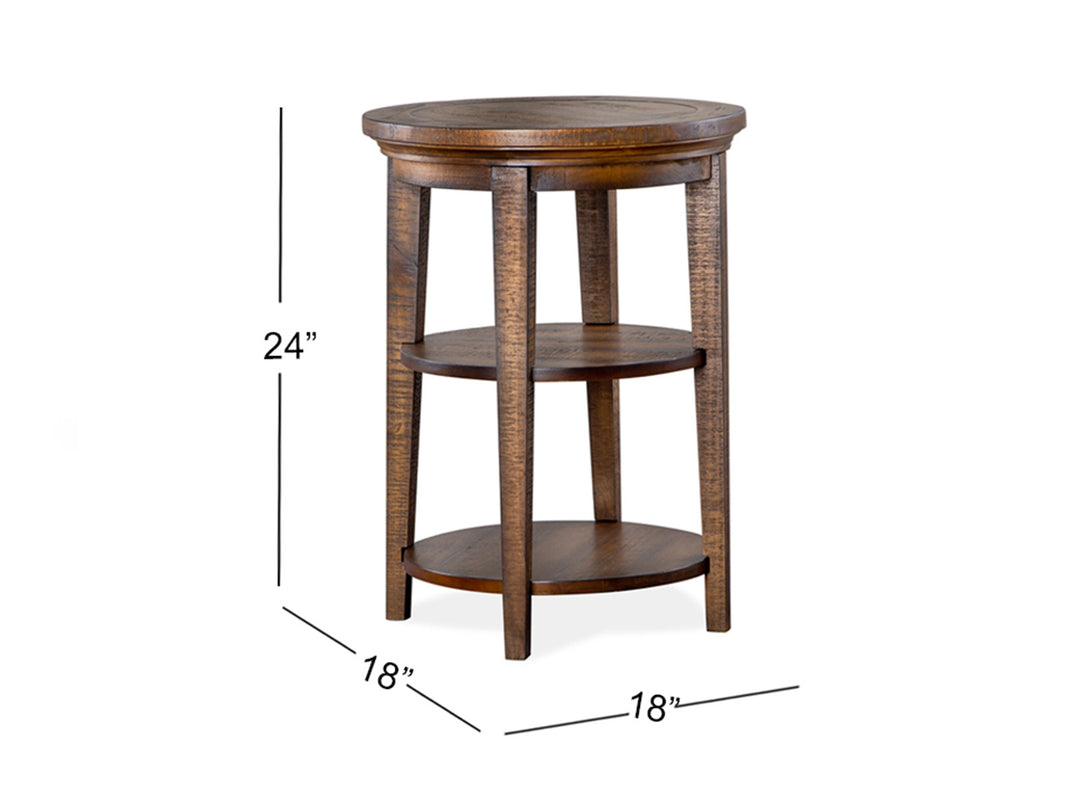 Bay Creek Toasted Nutmeg Round Accent End Table - T4398-35