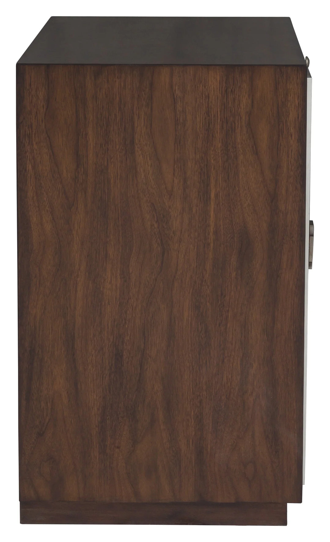 Walnut, Metal Accents, Black