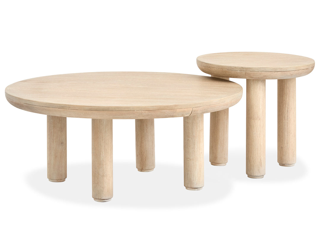 Sunset Cove Sanibel Brown Nesting Cocktail Table With Casters - T5783-52