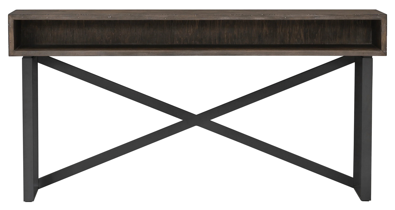American Home Furniture Fairfield Chair Rustique Open Storage Console Table