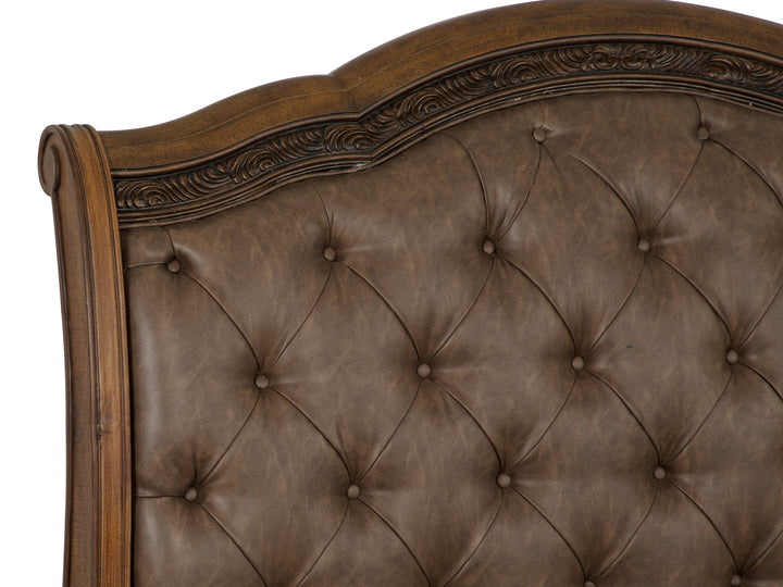 Durango Willadeene Brown California King Upholstered Sleigh Bed - B5133-72