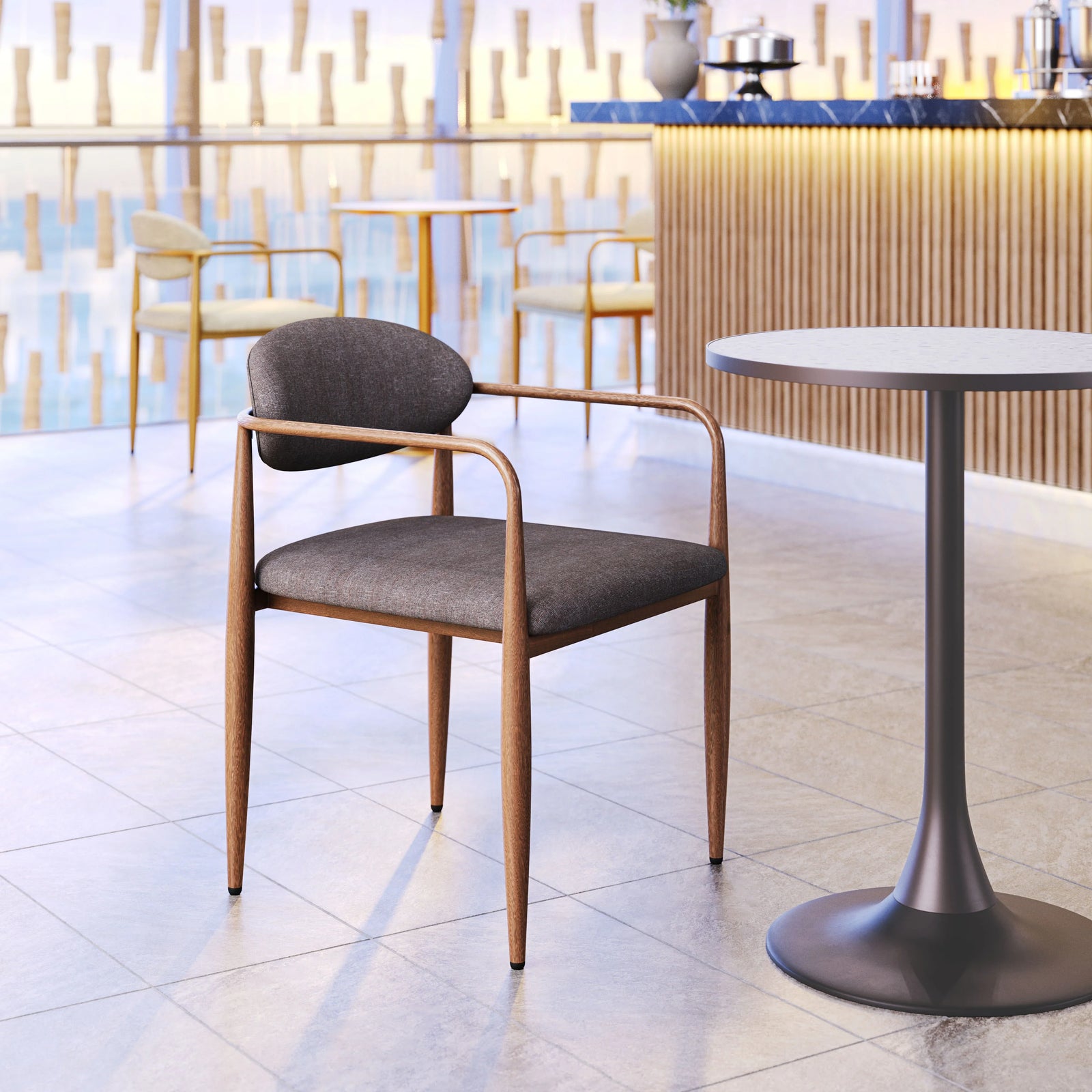 Zuo Zens Dining Chair (Set of 2) Truffle Gray DINING CHAIRS