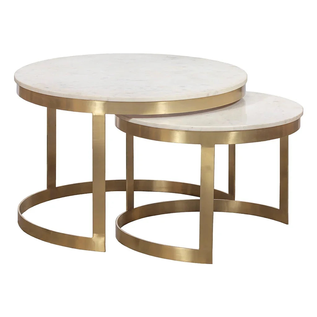 American Home Furniture Fairfield Chair Sundries Stone Inlay Nesting Cocktail