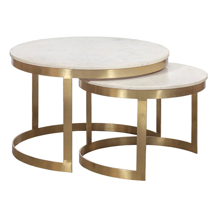 American Home Furniture Fairfield Chair Sundries Stone Inlay Nesting Cocktail