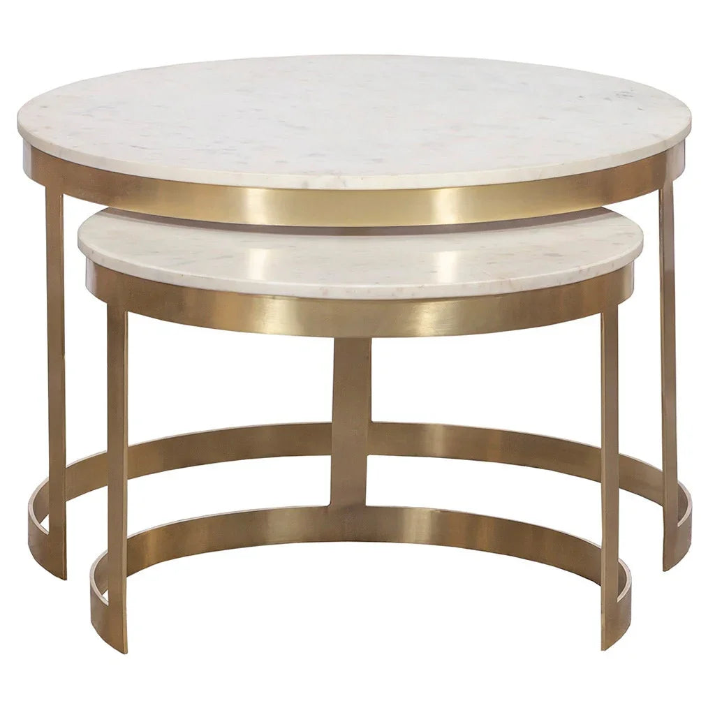 American Home Furniture Fairfield Chair Sundries Stone Inlay Nesting Cocktail