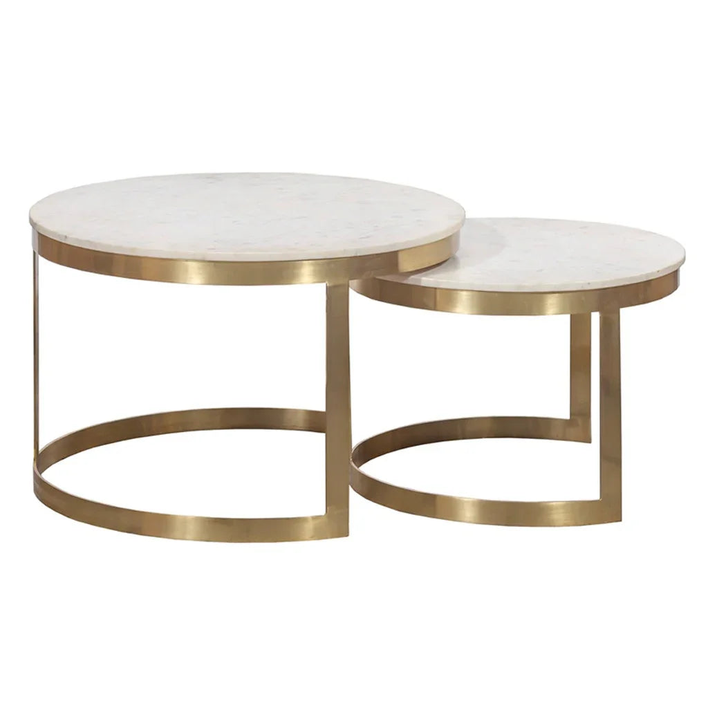 American Home Furniture Fairfield Chair Sundries Stone Inlay Nesting Cocktail